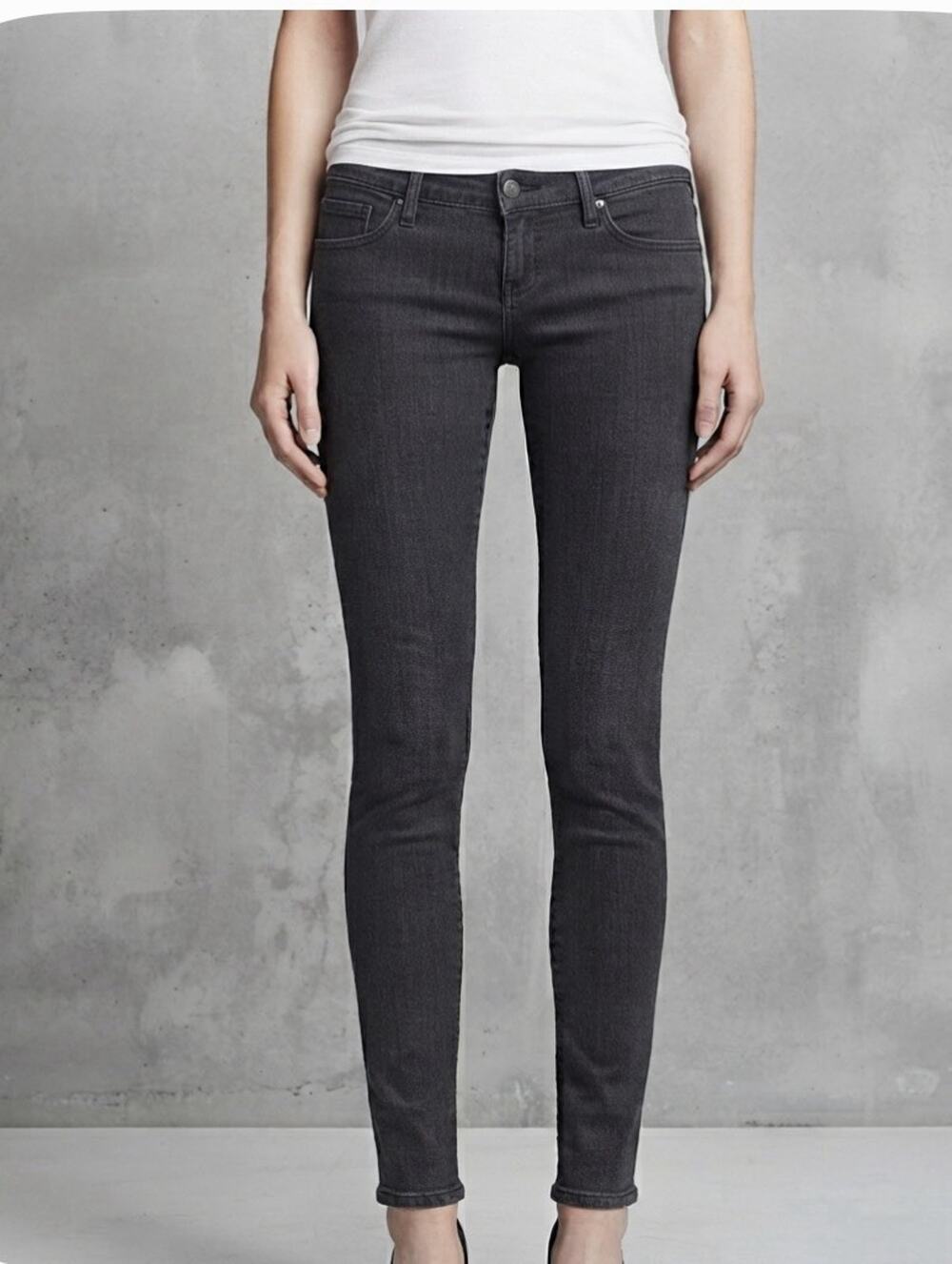 J Brand for Intermix Blackish Stretch Mid Rise Jeans Designer Modern USA Made 29
